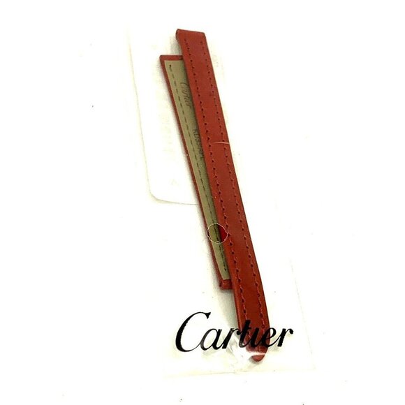 Cartier Women's Watch Replacement Band Red Leather Strap 9.5mm KD33IAPL - Picture 3 of 7